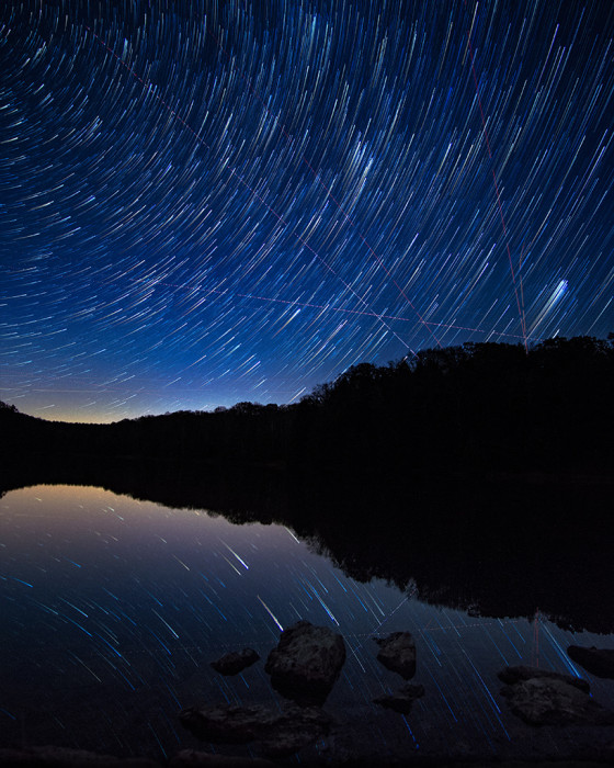 StarTrail Reflection ISO:1600 - f/2 - 12mm - 60x25 sec