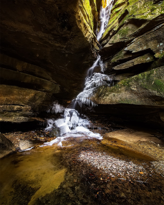 Broken Falls Winter Closeup ISO:100 - f/11 - 10mm - 2 sec