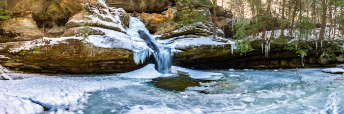 Cedar Falls Winter Pano ISO:100 - f/7.1 - 11mm - 1/8 sec X 12