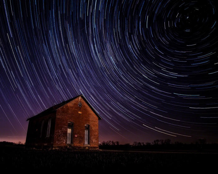 Old School Star Trails ISO:100 - f/2 - 12mm - 160 x 25 sec